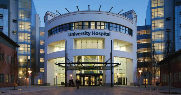 University Hospital Coventry MIU - Minor Injuries Unit entrance and building exterior. Located in Coventry, West Midlands.